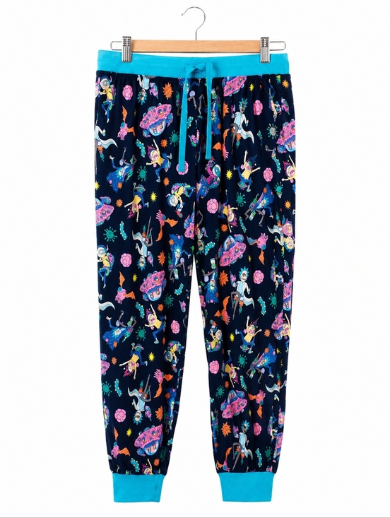 Rick And Morty Shop Other - Rick and Morty Lounge Pajama Pants Blue Graphic Joggers Size XL